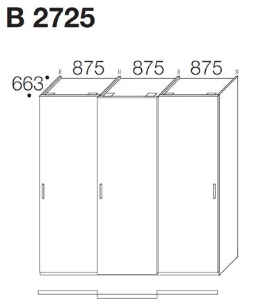 Horizontal Kleiderschrank