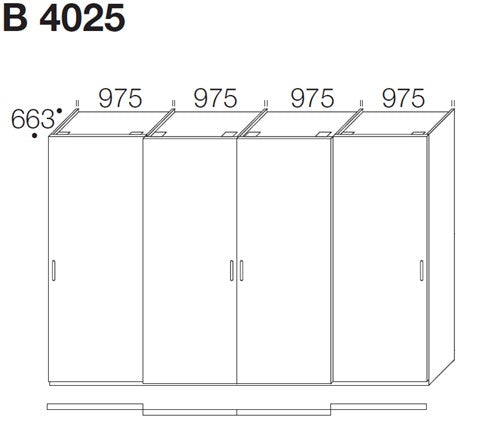 Horizontal Kleiderschrank