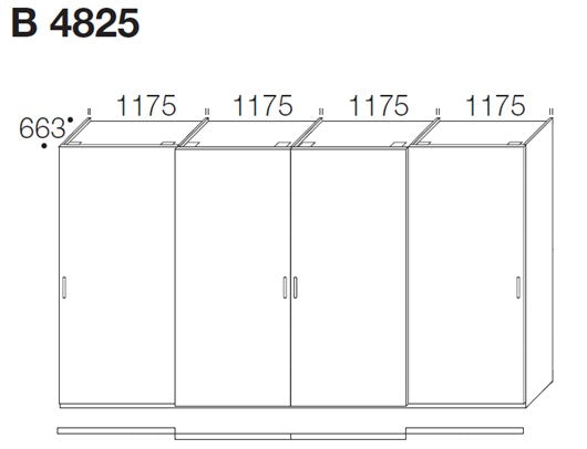 Horizontal Kleiderschrank